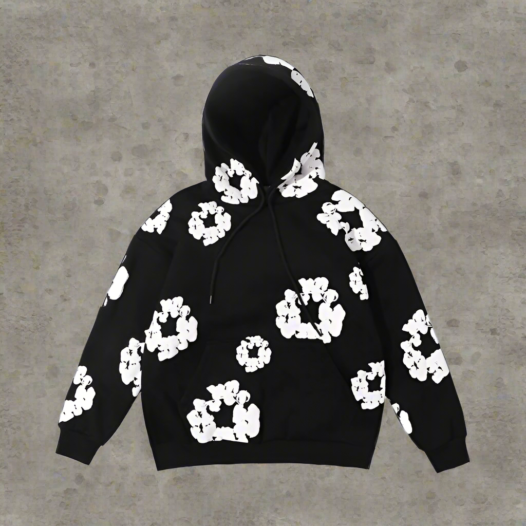 Black Flower hoodie